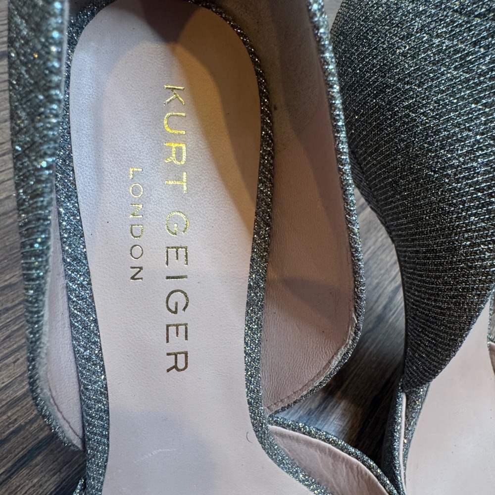 Kurt Geiger London Glitter Pointed Toe DOrsay Heels Size 36/ 5.5 US Holidays - Picture 6 of 8